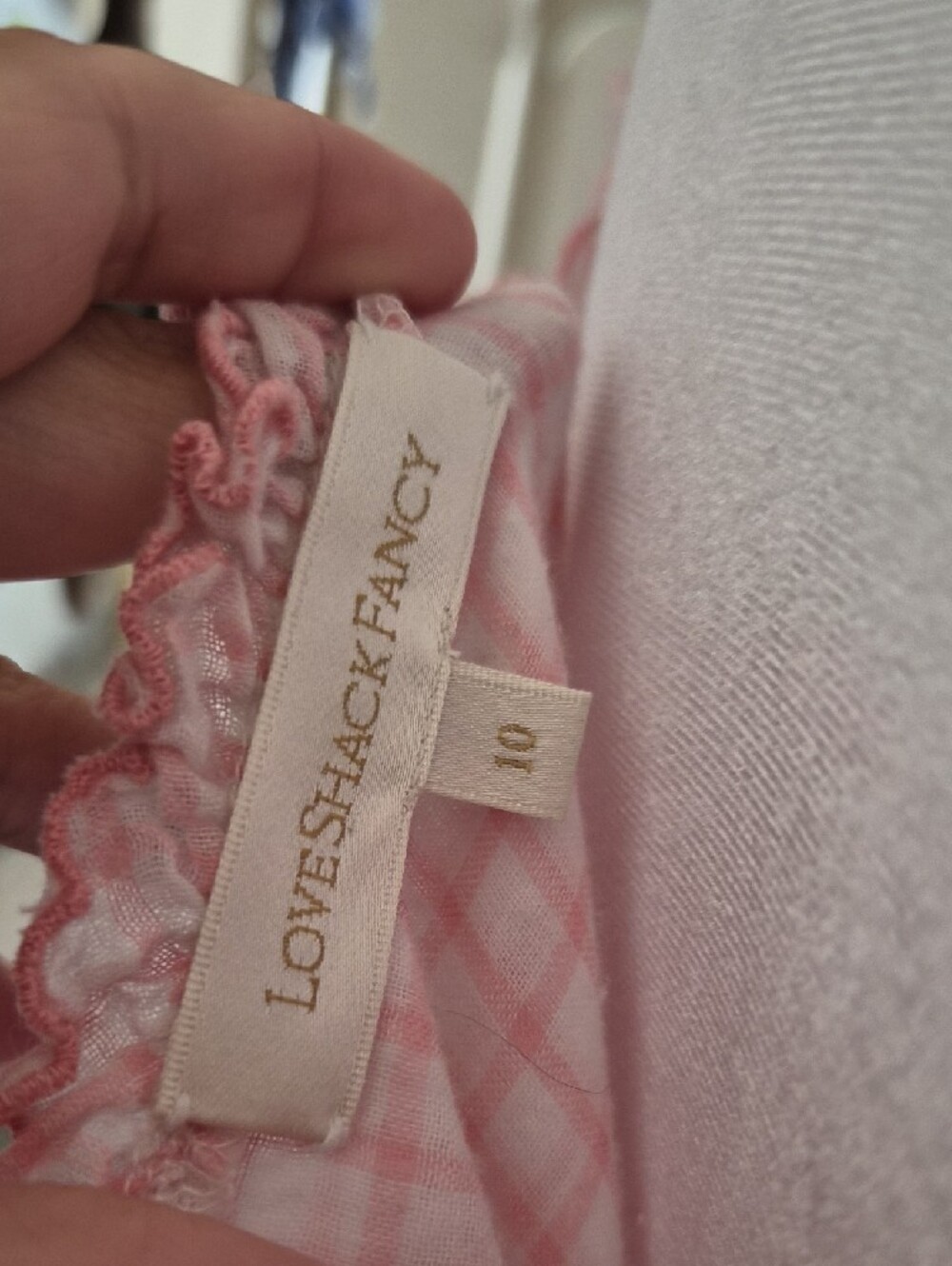 Loveshackfancy Cotton Pink Gingham Cottagecore Dress - Picture 8 of 8